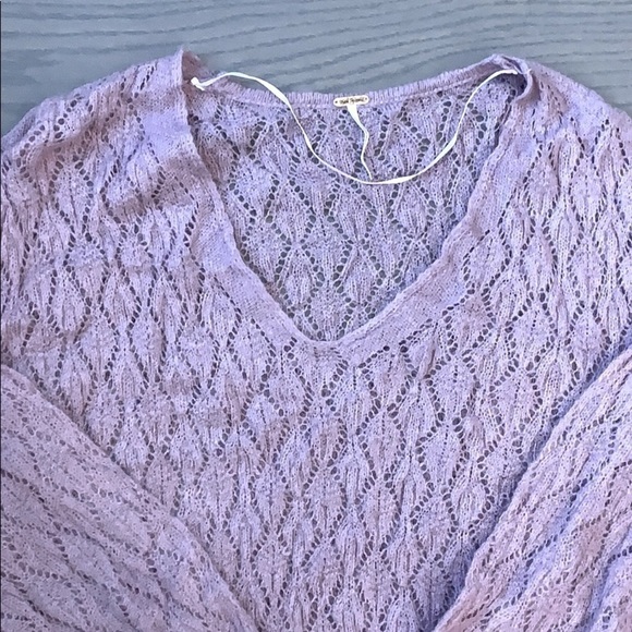 Nwt Free People "Say Hello" Lilac Tunic Sweater - Picture 3 of 6